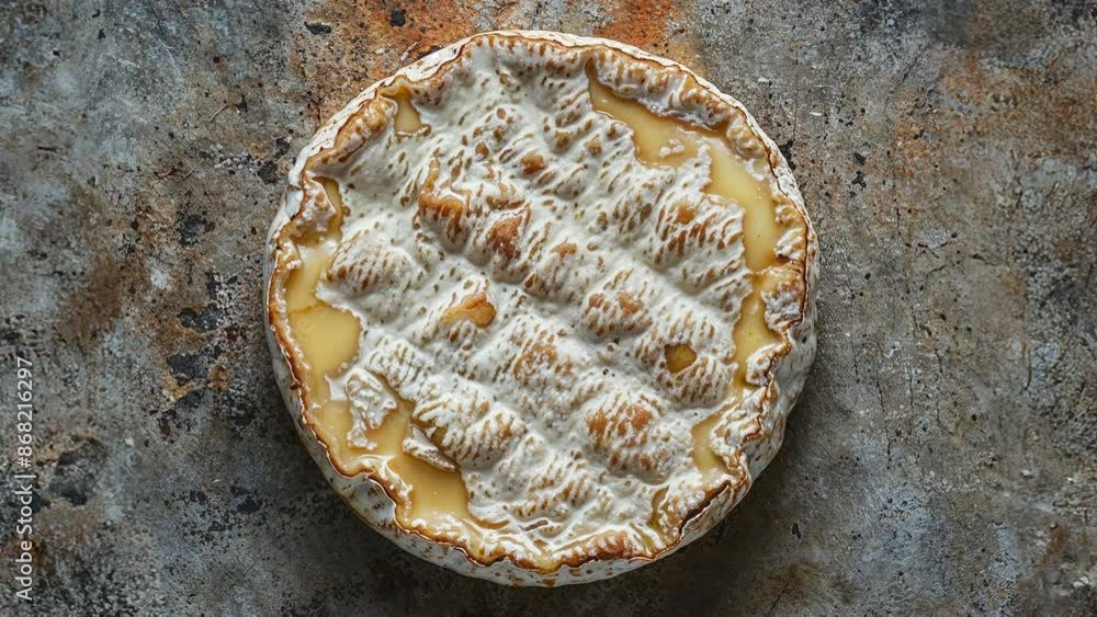 Oven Baked Camembert Cheese on Rustic Surface Oven Baked Camembert Cheese on Rustic Surface