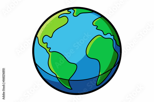 Globe vector illustration of a globe earth planet