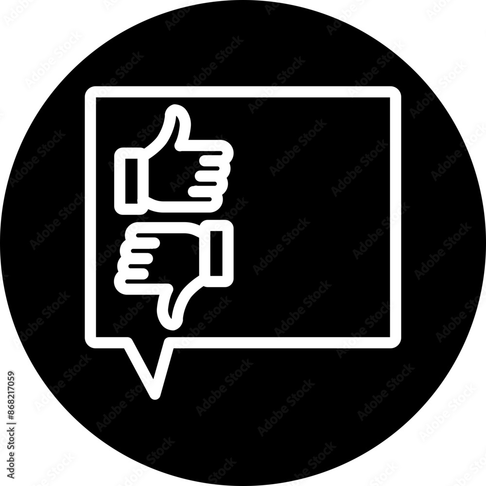 Feedback Vector Line White Circle Black Feedback Vector Line White Circle Black