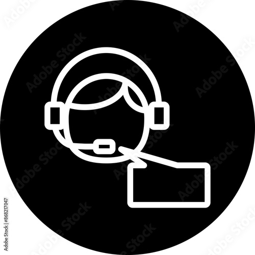 Advice Vector Line White Circle Black
