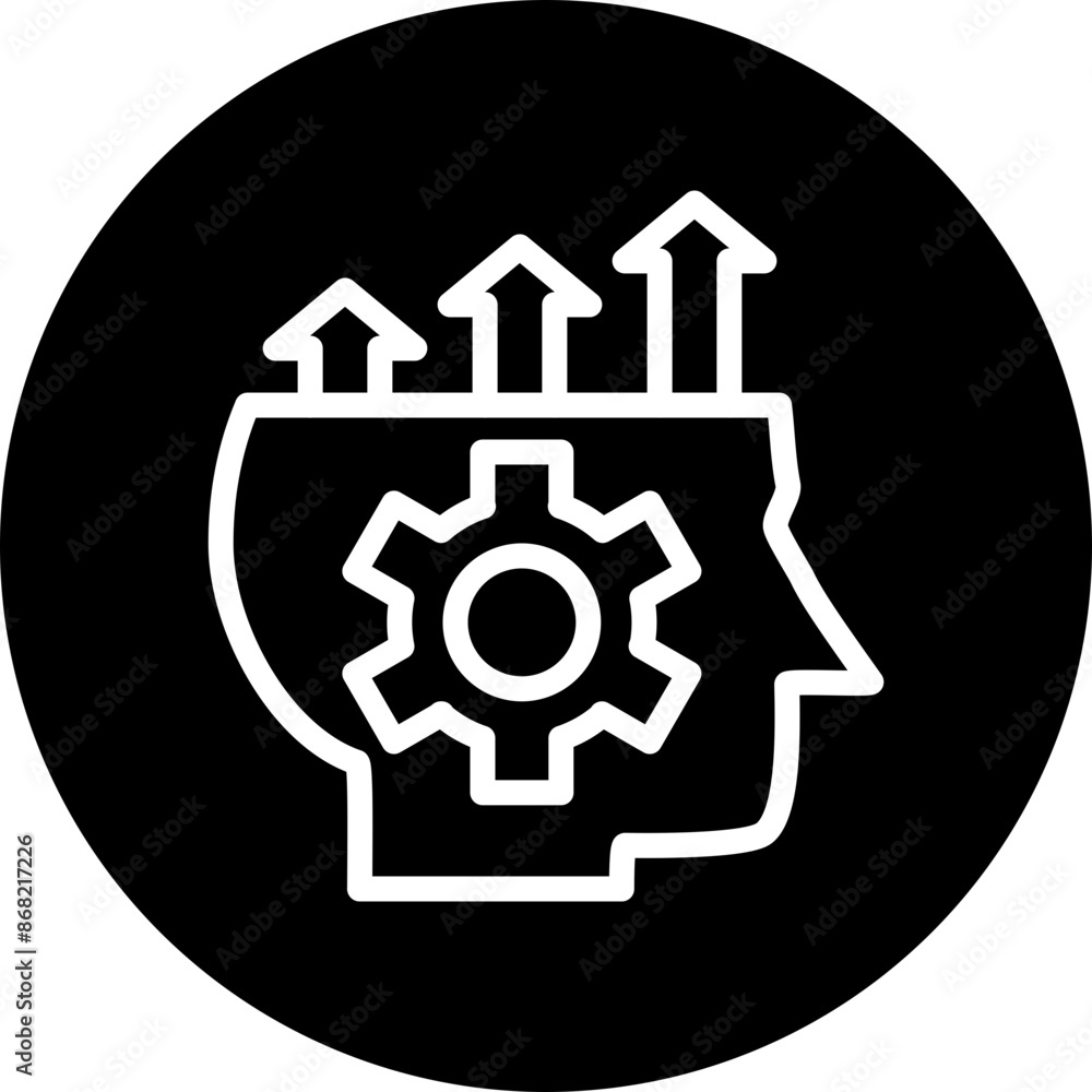 Skill Enhancement Vector Line White Circle Black Skill Enhancement Vector Line White Circle Black