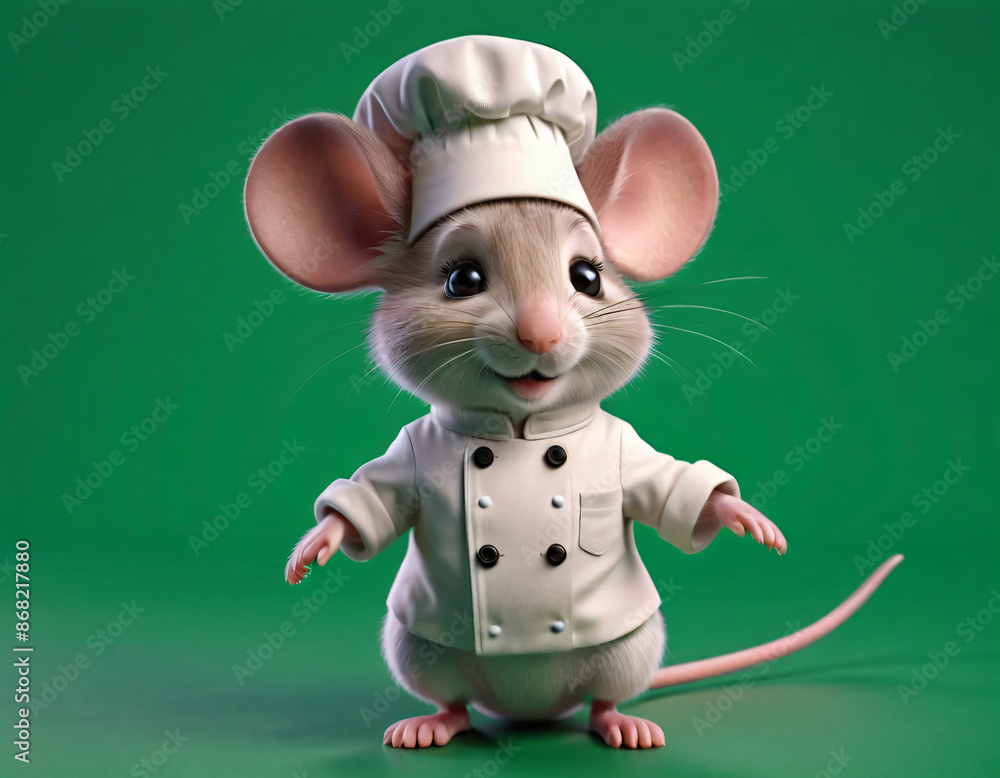 Cute little mouse in the kitchen, słodka mała myszka gotująca, w ...