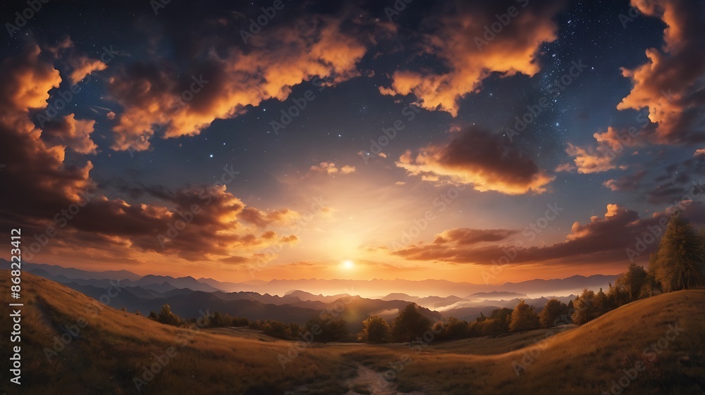 Fototapeta premium Beautiful view of cloudscape in skies, cloudy landscape