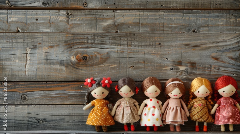 Fototapeta premium Enchanting Kid Doll Surrounded by Twinkling Bokeh Lights