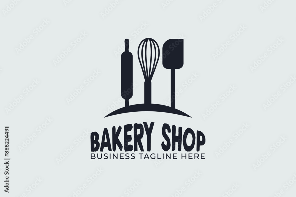 Modern bakery shop logo design Modern bakery shop logo design