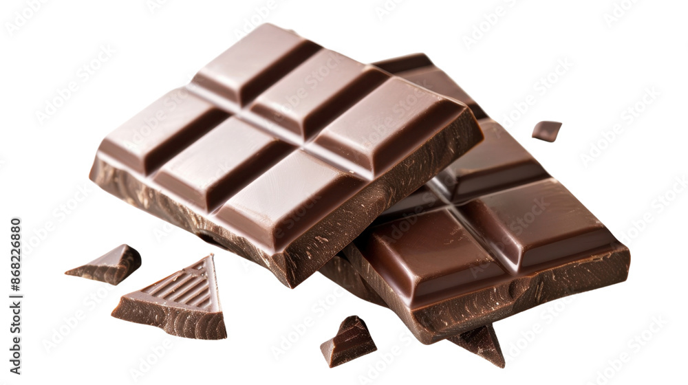 Milk chocolate bar on transparent background Milk chocolate bar on transparent background
