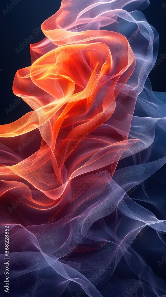 A modern, abstract design using smooth gradients and lines to convey the concept of rising global temperatures. A modern, abstract design using smooth gradients and lines to convey the concept of rising global temperatures.