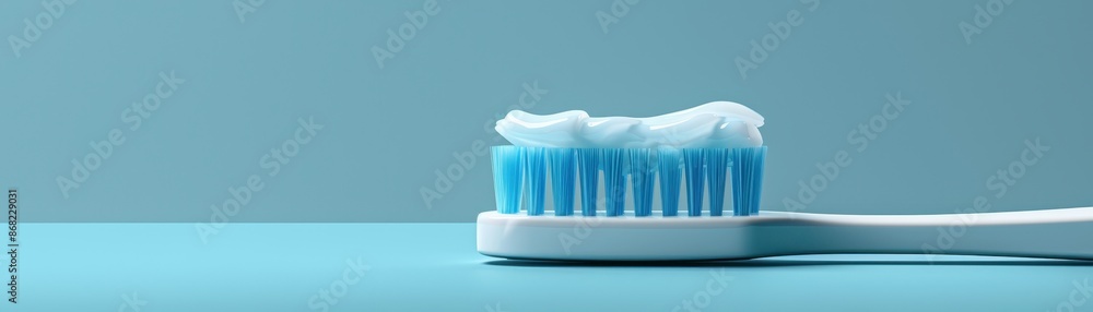 A toothbrush with toothpaste on it A toothbrush with toothpaste on it