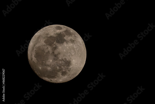 Full moon closeup