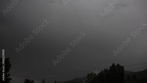 dark cloudy weather and lightning