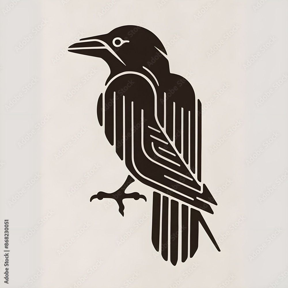 Fototapeta premium crow on a branch
