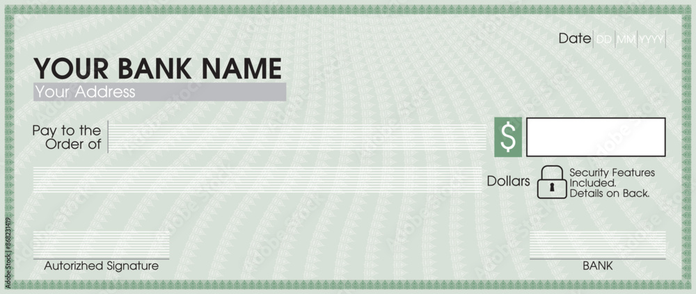 Obraz premium Bank Check