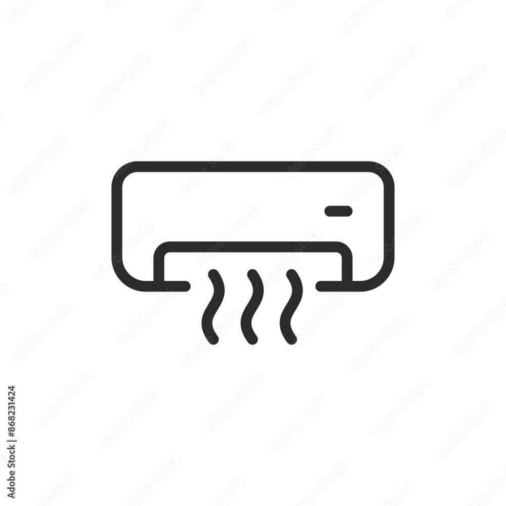 Air conditioner, linear style icon. Editable stroke width Air conditioner, linear style icon. Editable stroke width