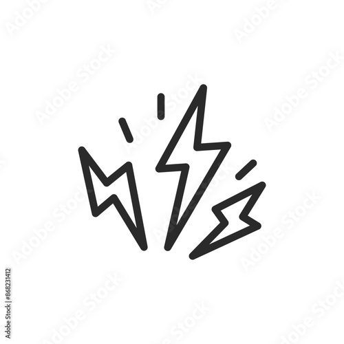 Pain epicenter under skin, linear style icon. Irritation. Editable stroke width