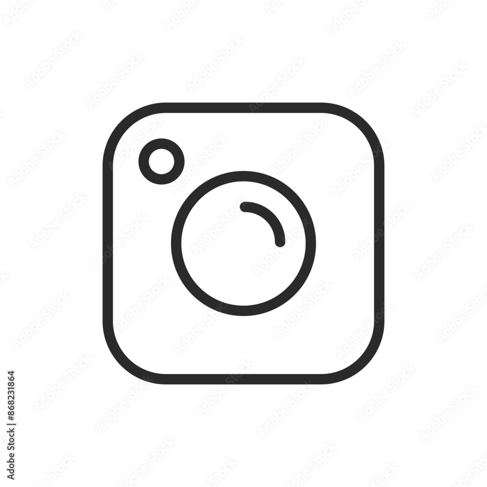 Camera, linear style icon. camera for taking photos. Editable stroke width. Camera, linear style icon. camera for taking photos. Editable stroke width.