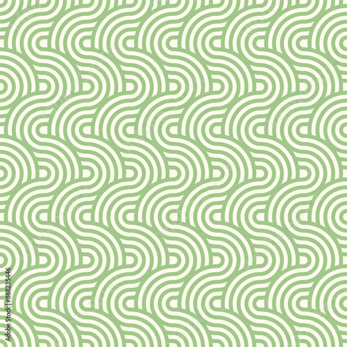 Seamless wave instant noodles pattern. Abstract geometric vector background for backdrop, wallpaper, fabric, interior design, craft and others, vector illustration, Asian culture, common geometric