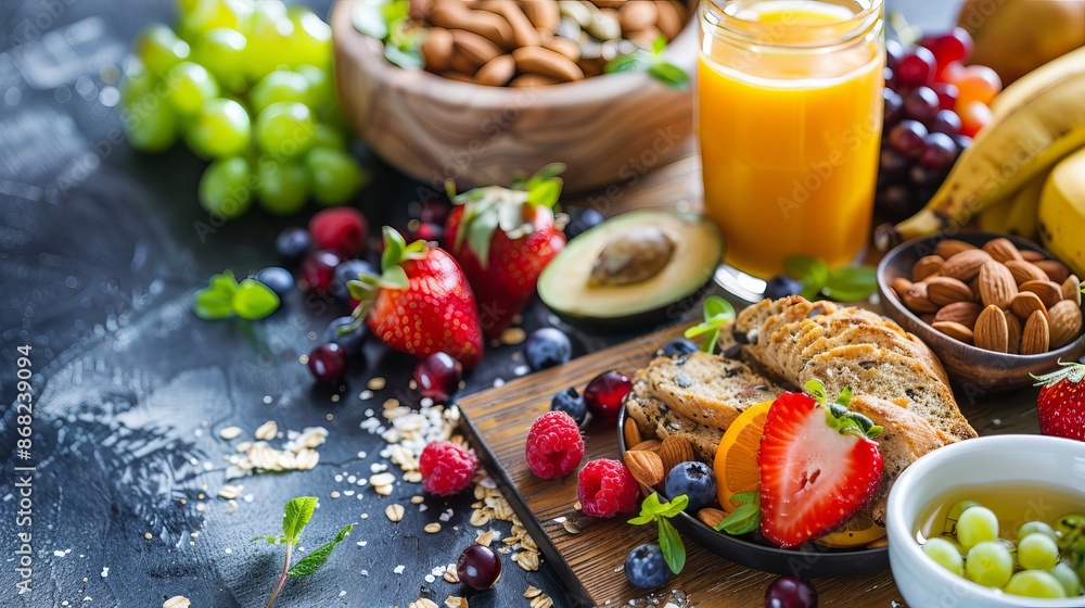 Breakfast consists of various foods consumed in the morning to provide the body with energy and nutrients. Breakfast consists of various foods consumed in the morning to provide the body with energy and nutrients.