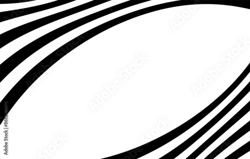 Abstract perspective wave line stripes background in black color. wavy shape .Striped linear pattern with 3d dimensional effect isolated on white.	