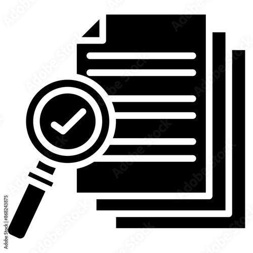 Magnifying Glass Document Icon