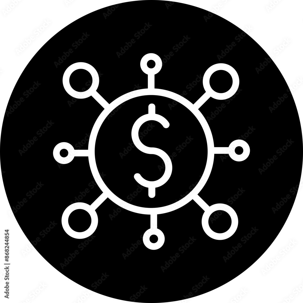 Crowdfunding Vector Line White Circle Black Crowdfunding Vector Line White Circle Black