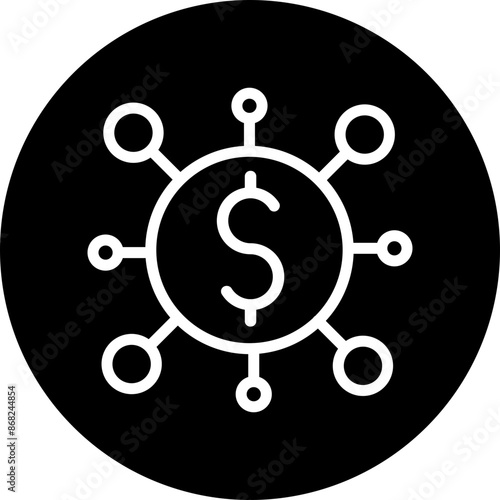 Crowdfunding Vector Line White Circle Black