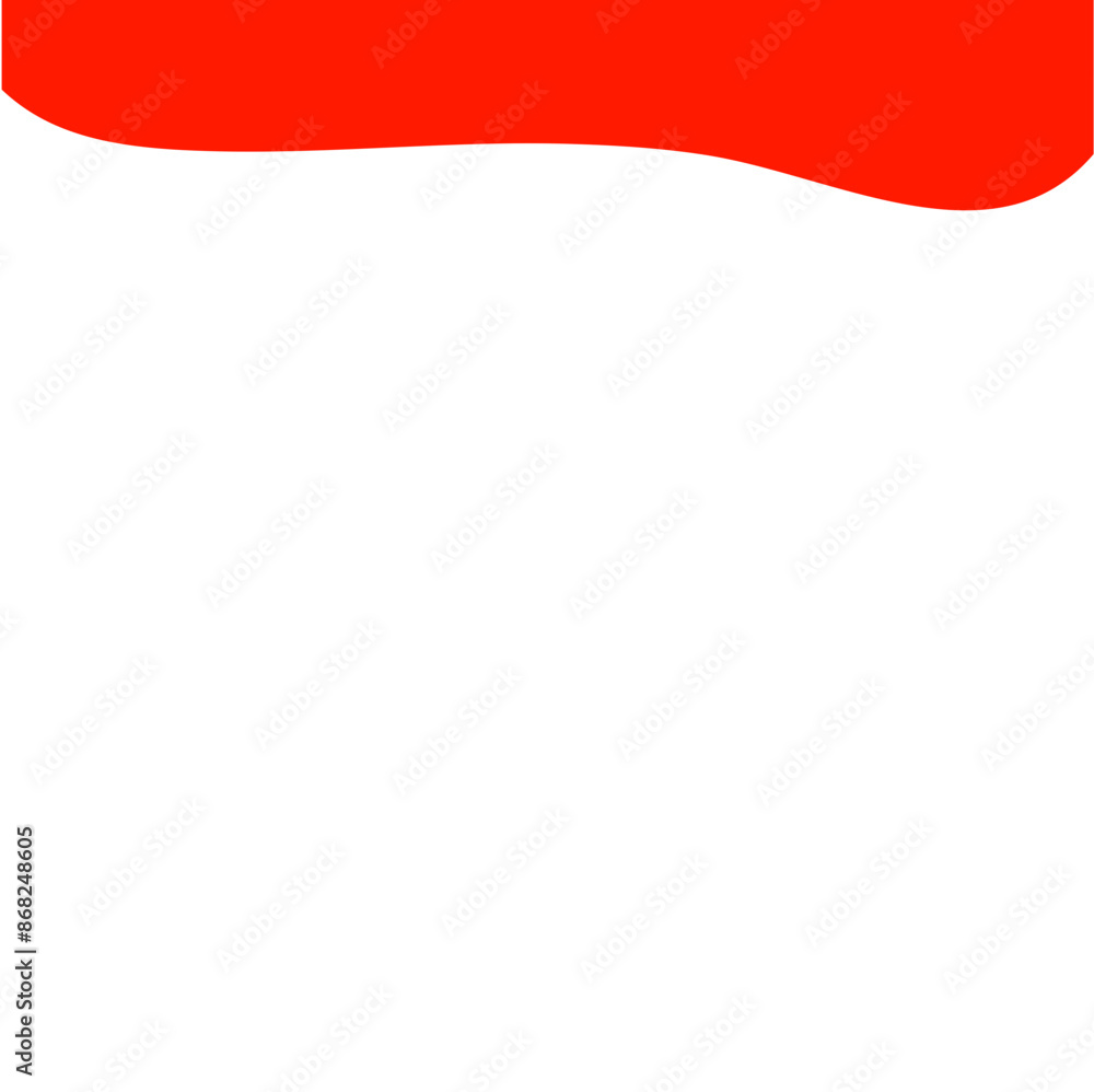 Fototapeta premium Red Banner Top Divider. Separator For Banners, Apps, Posters. Isolated Vector Illustration