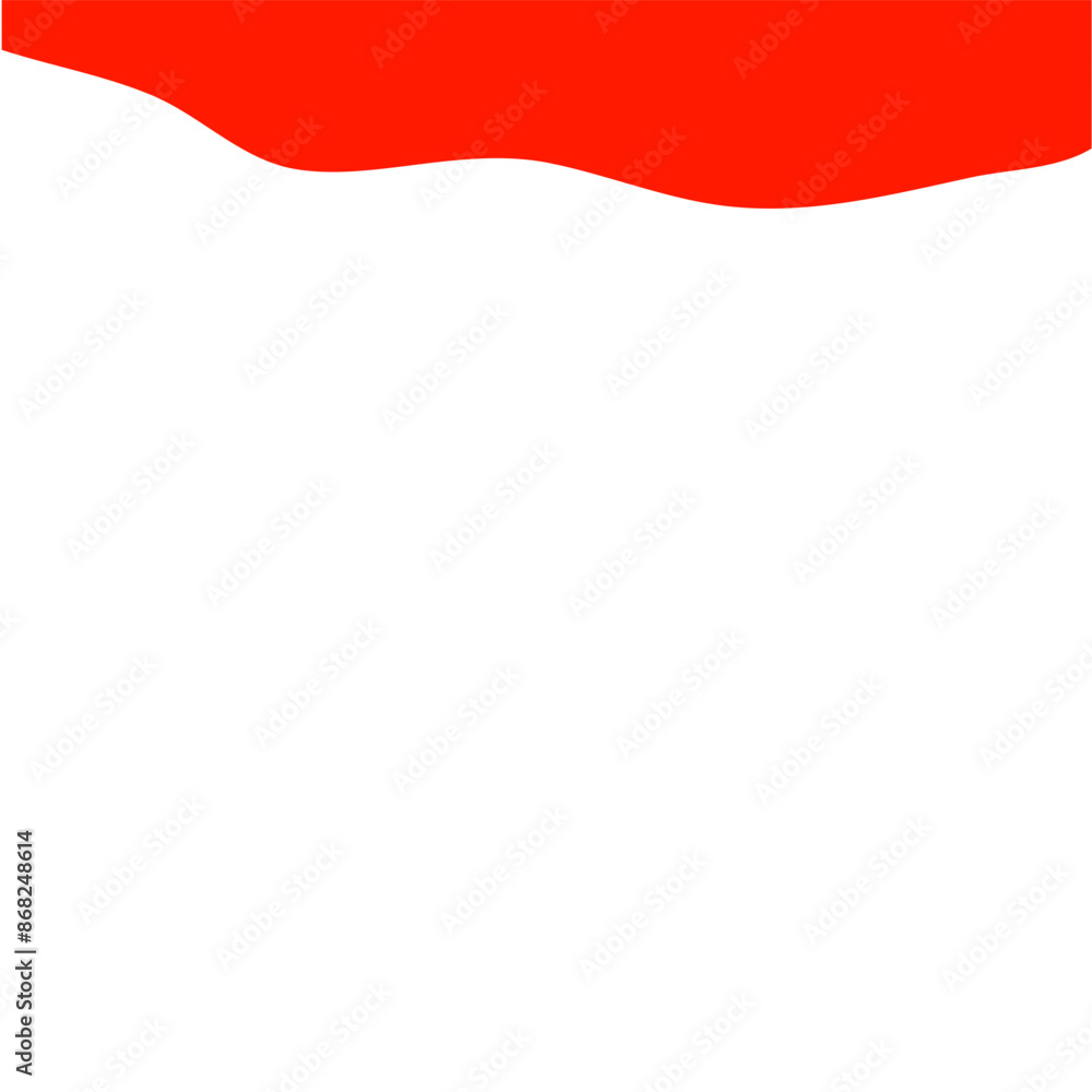 Naklejka premium Red Banner Top Divider. Separator For Banners, Apps, Posters. Isolated Vector Illustration