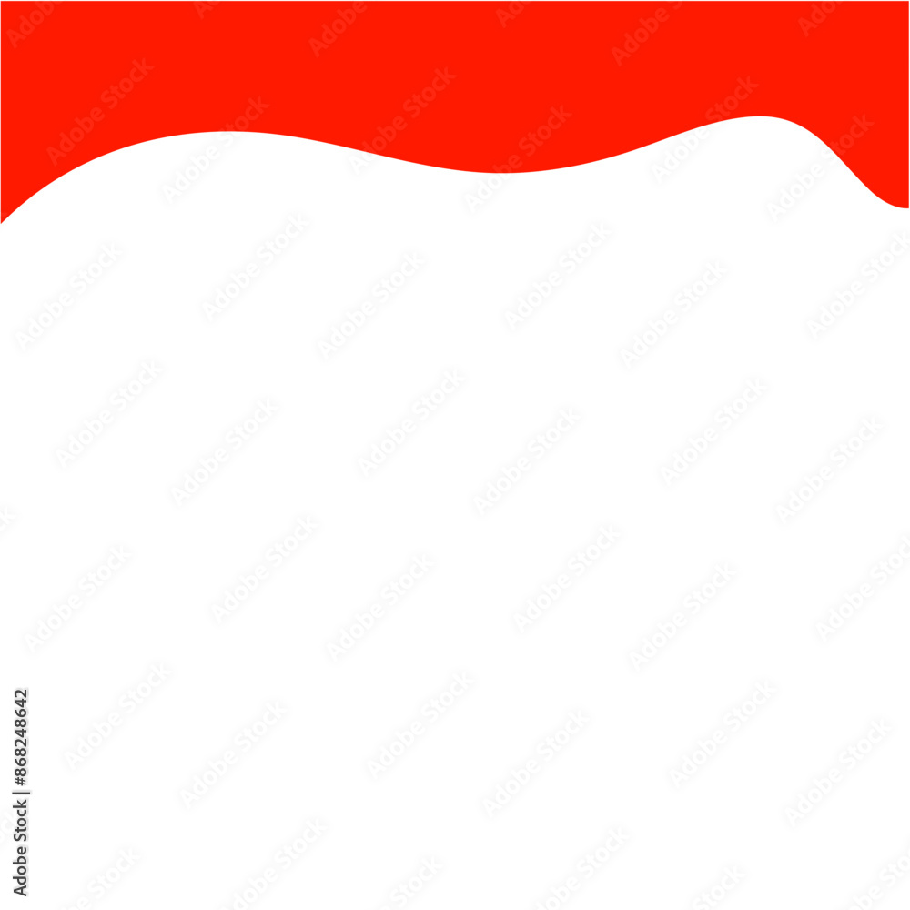 Fototapeta premium Red Banner Top Divider. Separator For Banners, Apps, Posters. Isolated Vector Illustration