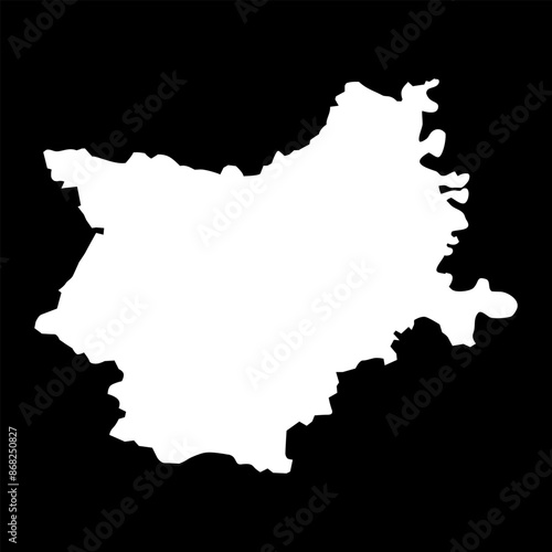 Osijek Baranja сounty map, subdivisions of Croatia. Vector illustration. photo