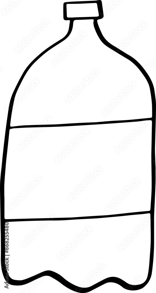 cartoon plastic bottle drawing.