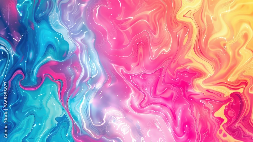 Fototapeta premium Vibrant Abstract. Colorful Rainbow Marble Texture Background
