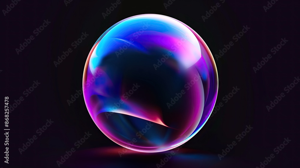 Beautiful gradient color ball, sponge, pink, blue and purple, chrome, black background.
Beautiful gradient color ball, sponge, pink, blue and purple, chrome, black background.