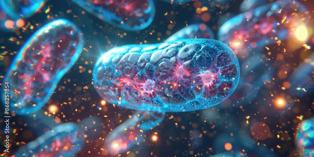 Understanding the Vital Role of Mitochondria in Cellular Energy Production and Function. Concept Cellular Metabolism, ATP Synthesis, Mitochondrial Efficiency, Energy Transformation, Cell Vitality Understanding the Vital Role of Mitochondria in Cellular Energy Production and Function. Concept Cellular Metabolism, ATP Synthesis, Mitochondrial Efficiency, Energy Transformation, Cell Vitality