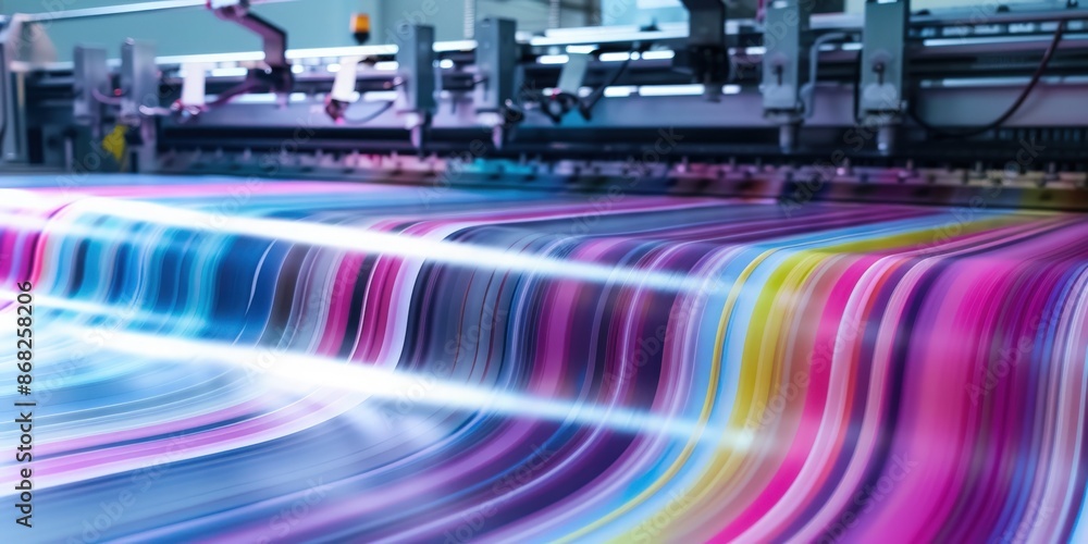 Utilizing advanced digital technology, an inkjet printer operates effortlessly during a largescale printing process Utilizing advanced digital technology, an inkjet printer operates effortlessly during a largescale printing process