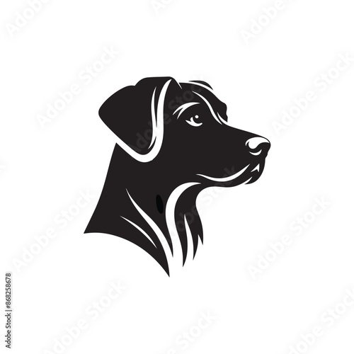 a dog silhouette vector with white background eps