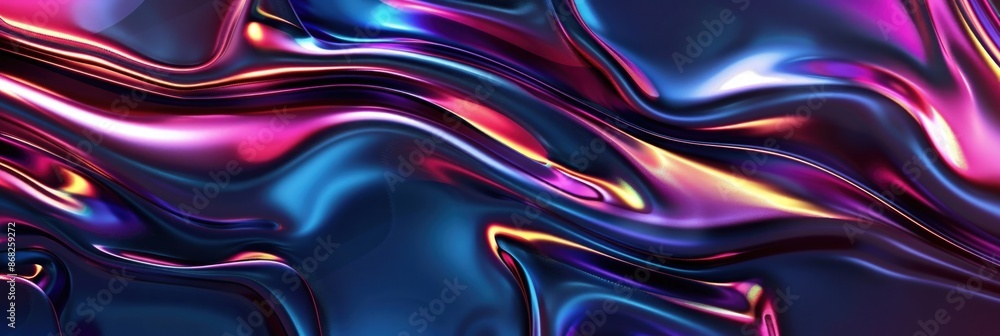 Smooth Texture. Dark Liquid with Colourful Neon Highlights on Luxury Wallpaper Background Smooth Texture. Dark Liquid with Colourful Neon Highlights on Luxury Wallpaper Background
