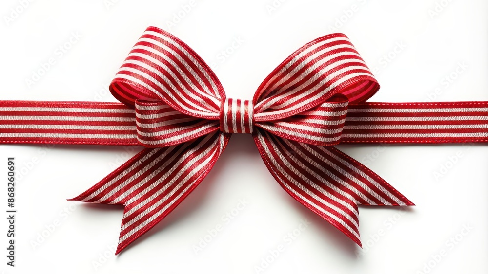Red striped ribbon bow isolated on background, ribbon, bow, red, striped, isolated,background, decoration, festive, gift Red striped ribbon bow isolated on background, ribbon, bow, red, striped, isolated,background, decoration, festive, gift