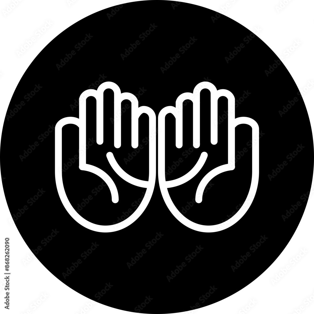 Obraz premium dua Vector Line White Circle Black