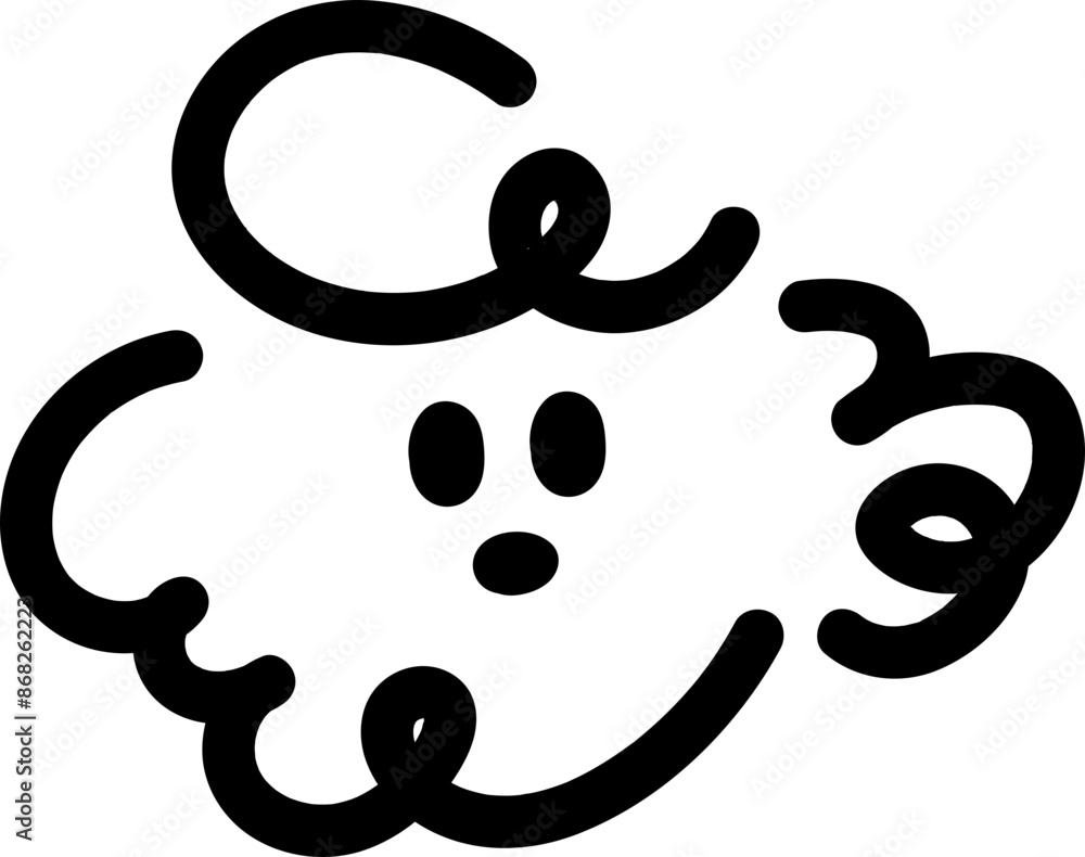 Cartoon doodle dog line art illustration Cartoon doodle dog line art illustration