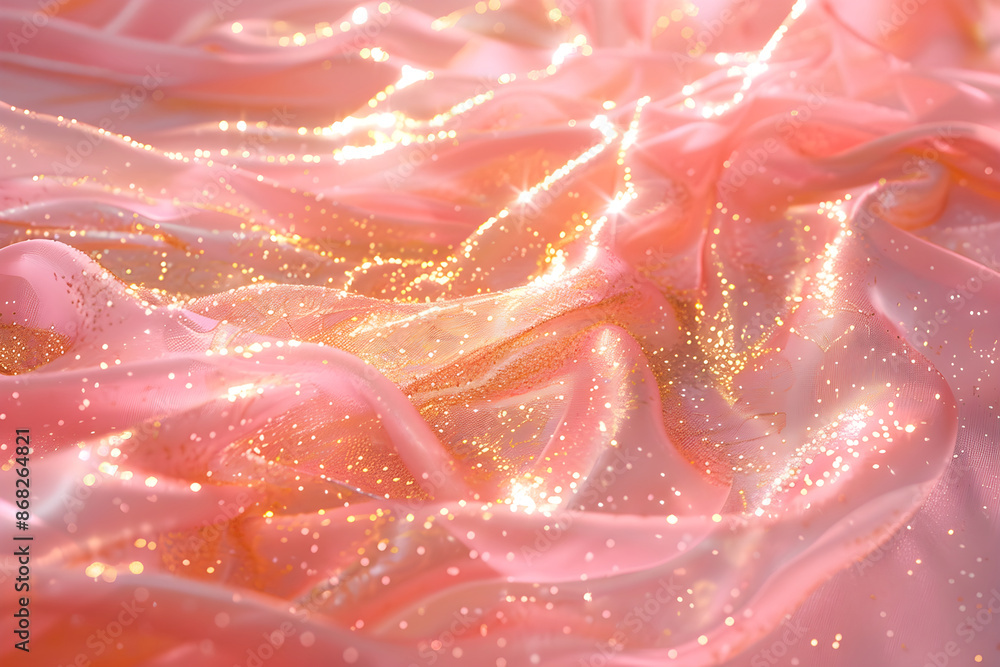 Abstract pink background with glitter and waves Abstract pink background with glitter and waves