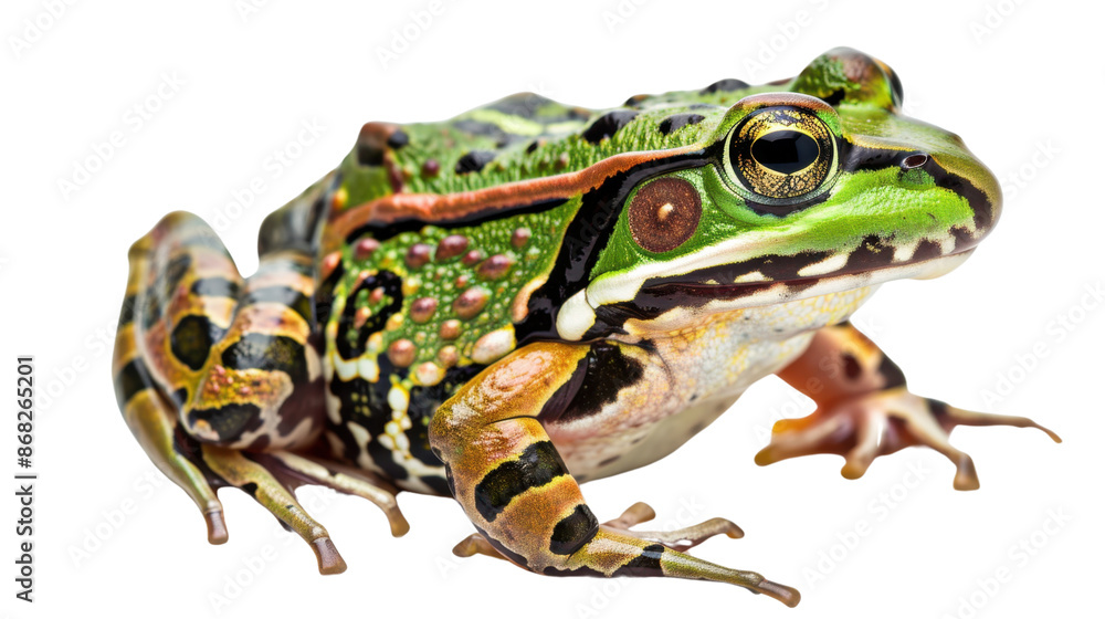 Fototapeta premium Leopard Frog on transparent background