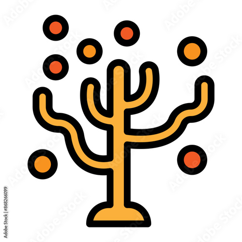Coral Bleaching Vector Filled Icon Design
