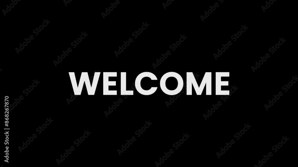 welcome text animation welcome text animation