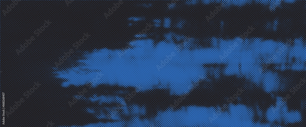 Abstract technology with blue dots pattern on gradients blue background ...
