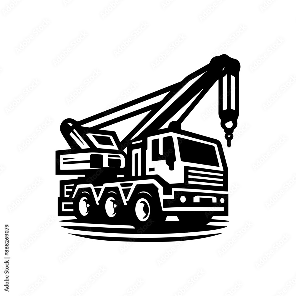 mobile crane logo design for construction mobile crane logo design for construction