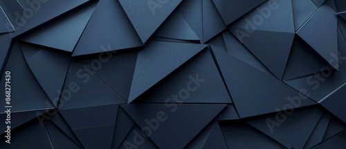 Wallpaper Mural Geometric 3d gradient background of blue metallic triangles pattern texture, shape of triangle polygon business design background Torontodigital.ca