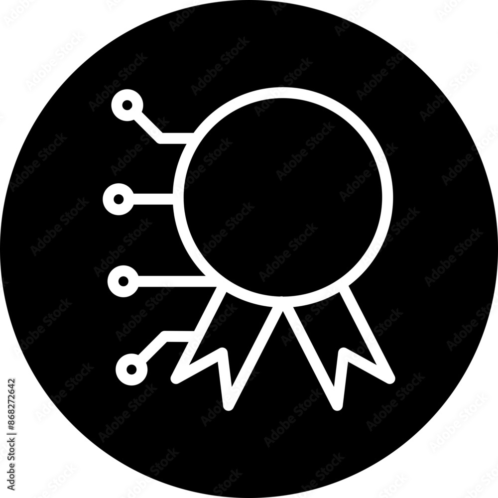 Digital Courses Vector Line White Circle Black Digital Courses Vector Line White Circle Black