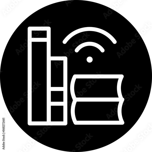 ELibrary Vector Line White Circle Black