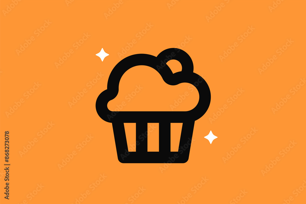 cake   illustration in flat style design. Vector illustration and icon.	