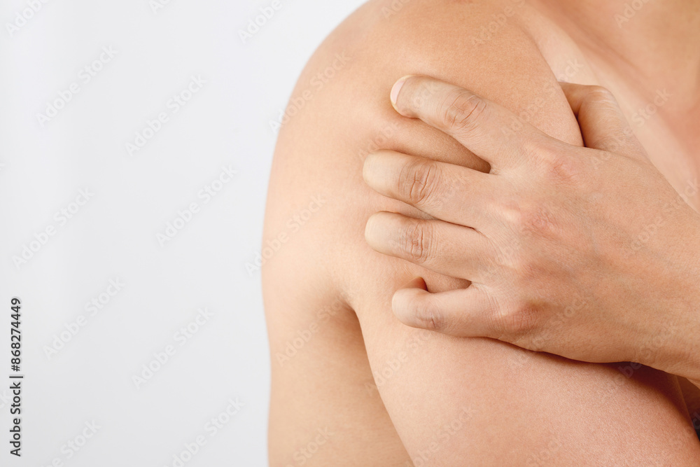 Man has shoulder pain and arthritis Man has shoulder pain and arthritis